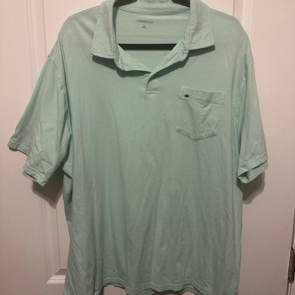 Crown & Ivy Light Green Men's Polo Shirt